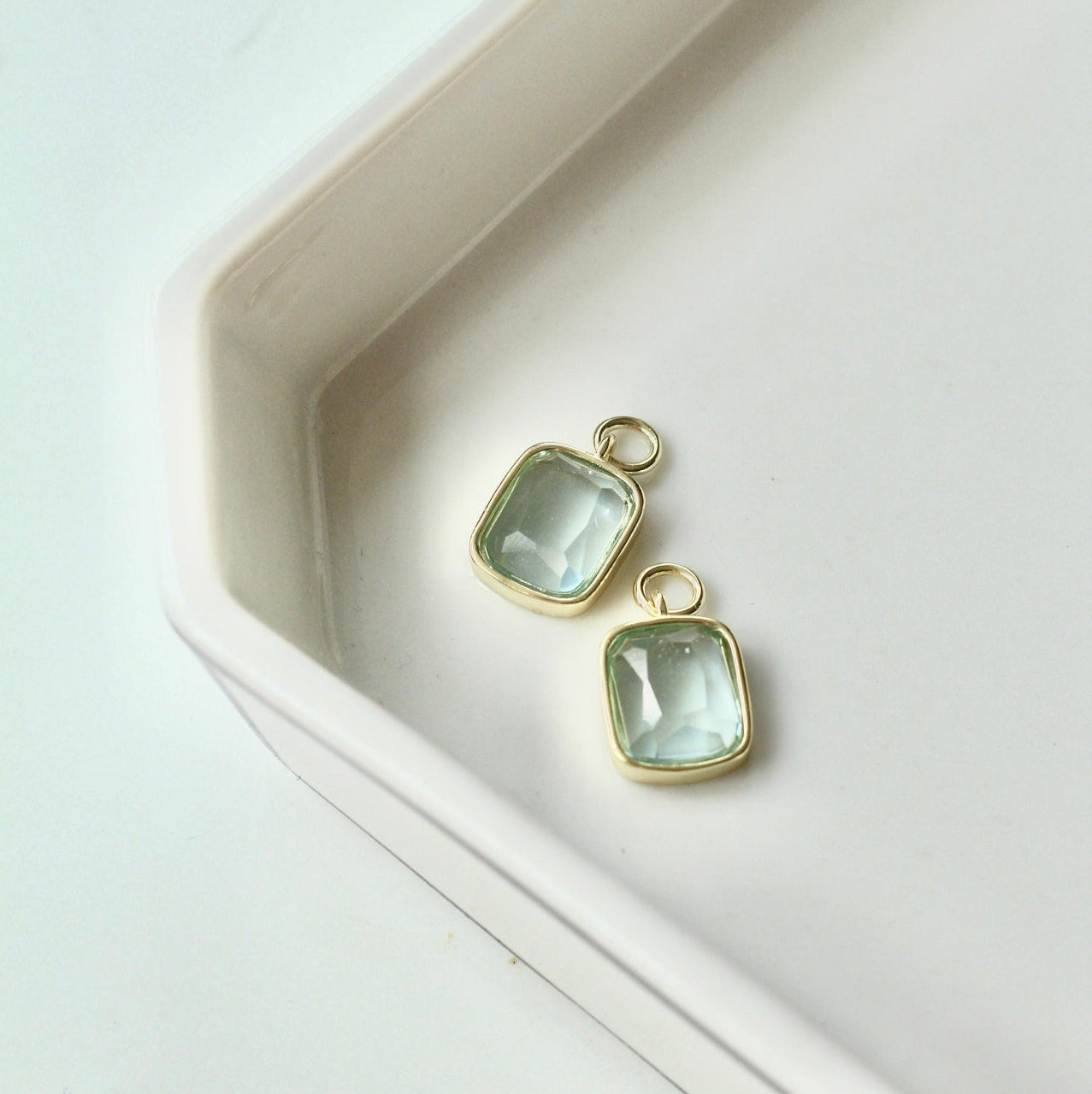 Cushion Charm in Aquamarine