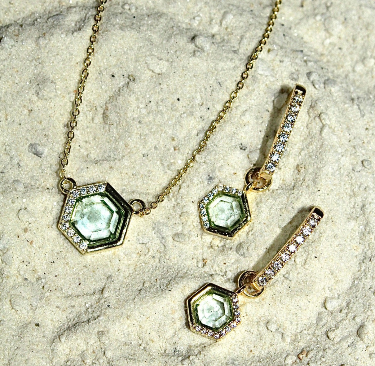 Stardust Charm Hoops