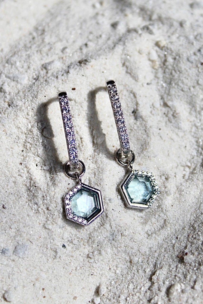 Stardust Charm Hoops