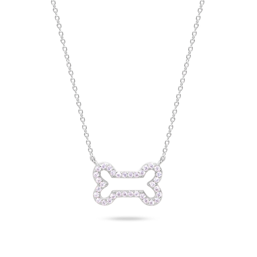 Sterling Silver Dog Bone Necklace by Chloe + Lois