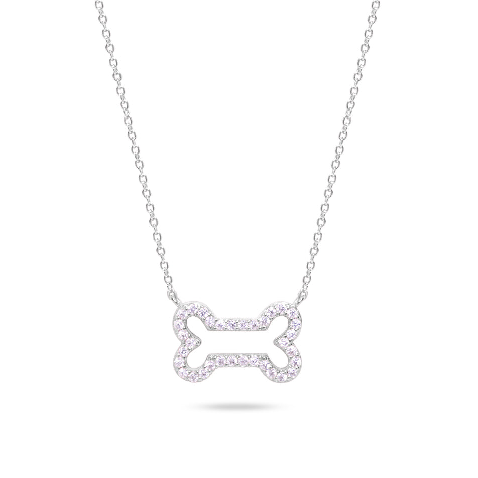 Sterling Silver Dog Bone Necklace by Chloe + Lois