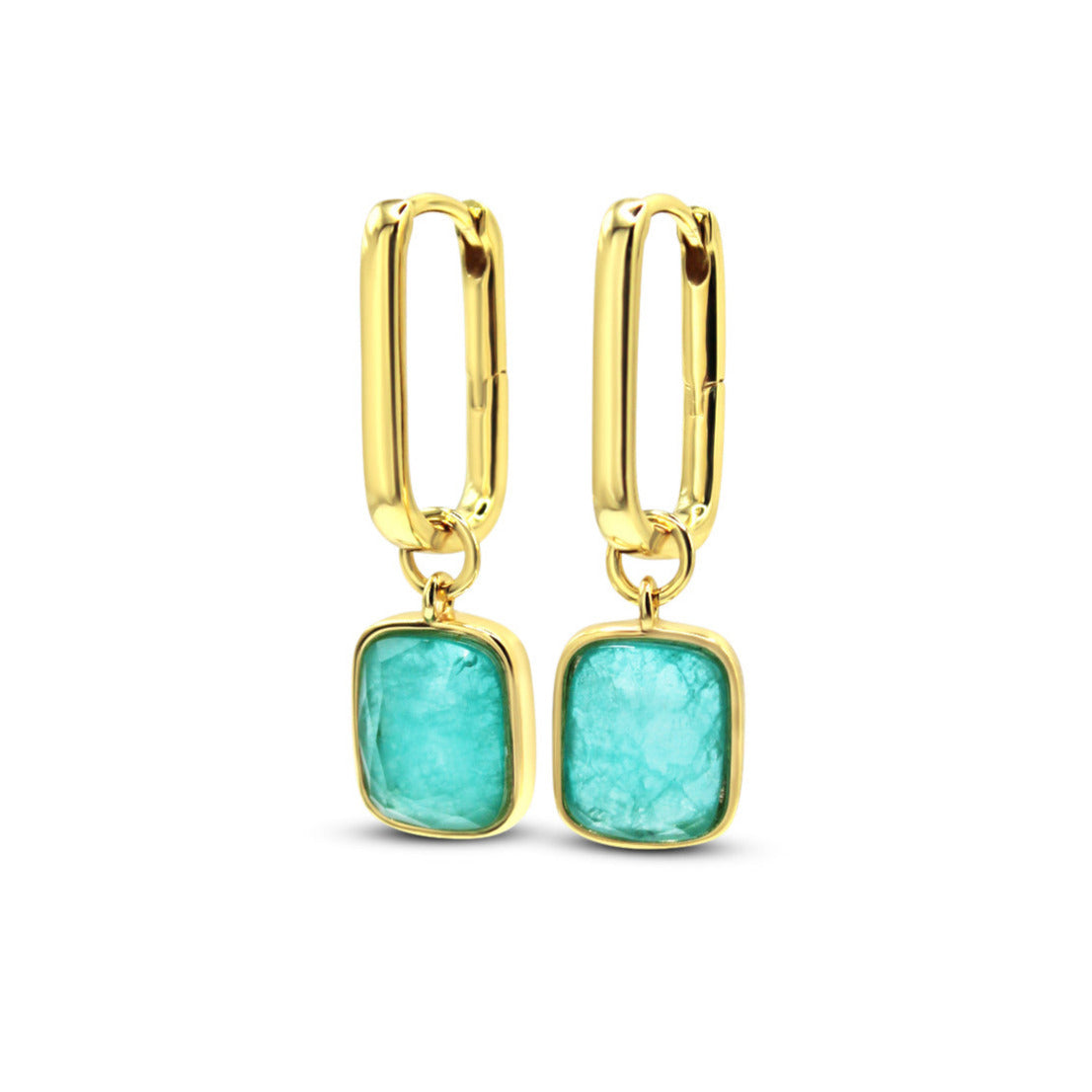 Luxe Cushion Hoops in Capri Dream