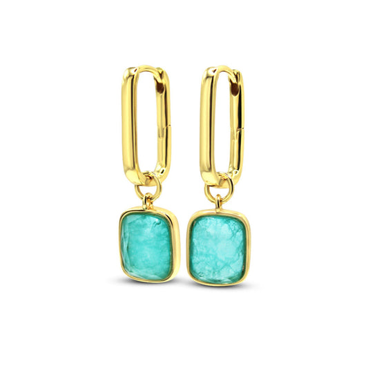 Luxe Cushion Hoops in Capri Dream