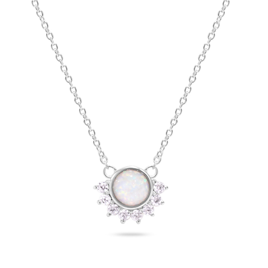 "Lois" Necklace in White Opal Necklaces Chloe + Lois Sterling Silver