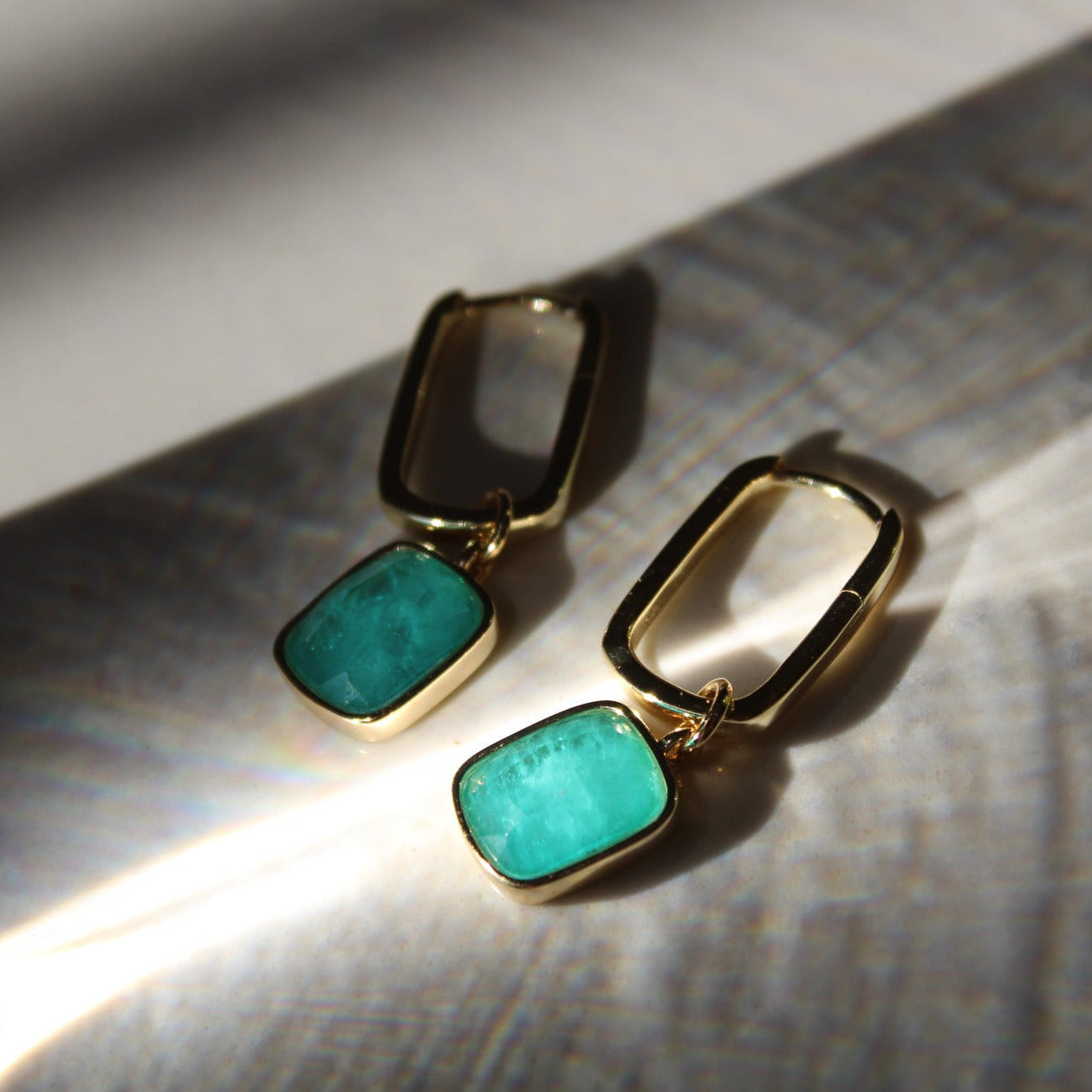 Luxe Cushion Hoops in Capri Dream