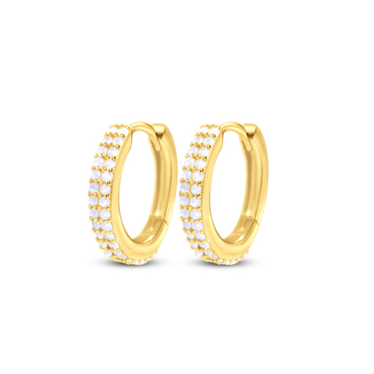 Double Pavé Hoops