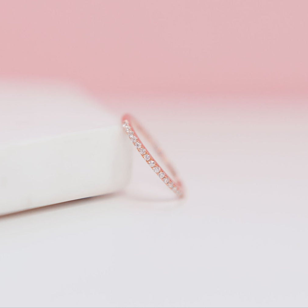 Rosewater Swarovski Lois Ring Bundle in Rose Gold
