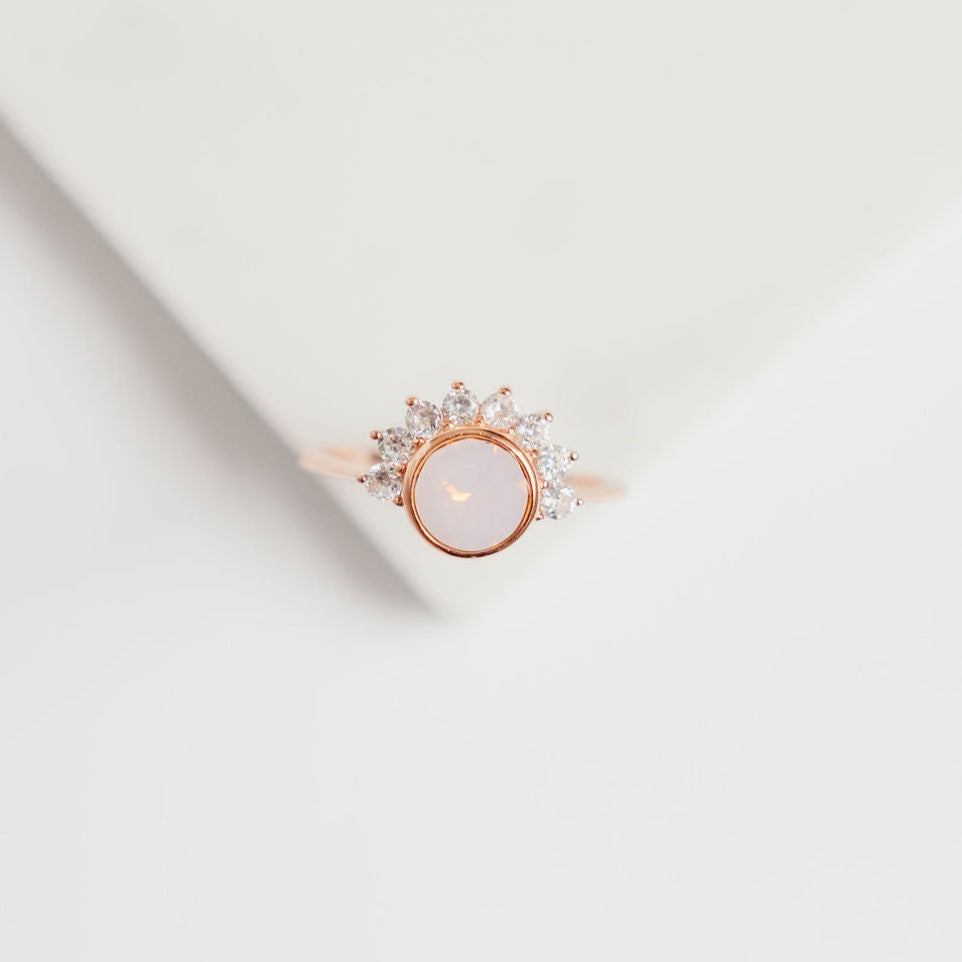 Rosewater Swarovski Lois Ring Bundle in Rose Gold