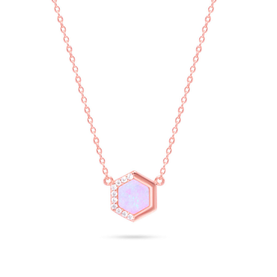Chloe + Lois Stardust Necklace in Rose Gold