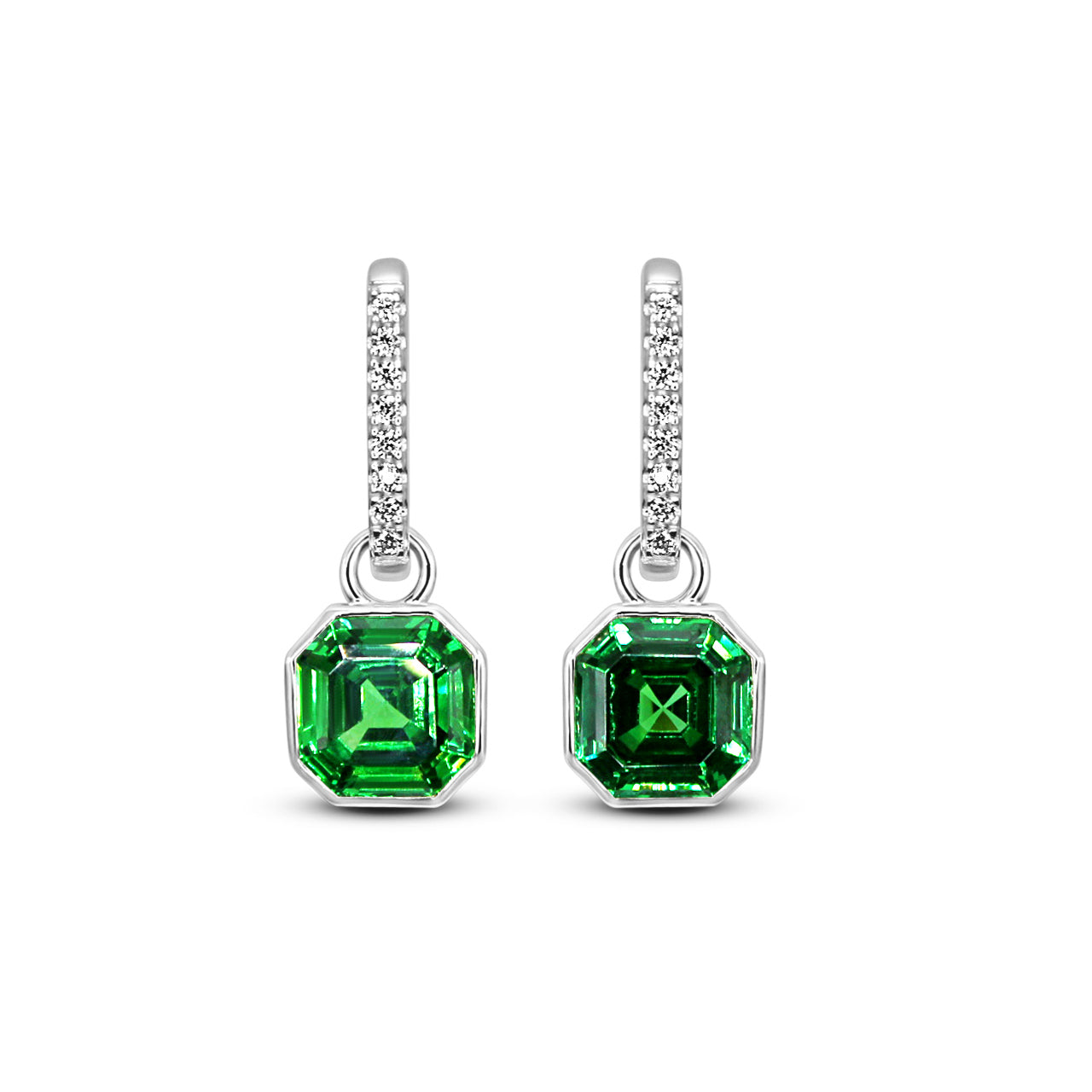 Luxe Asscher Hoops