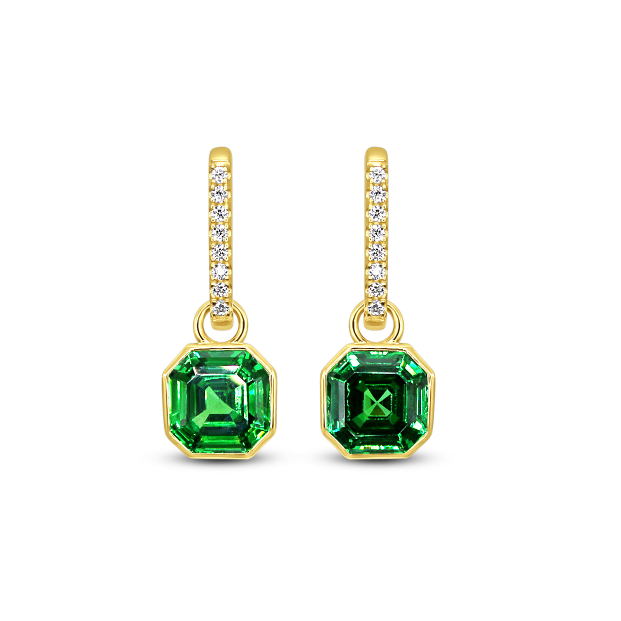 Luxe Asscher Hoops