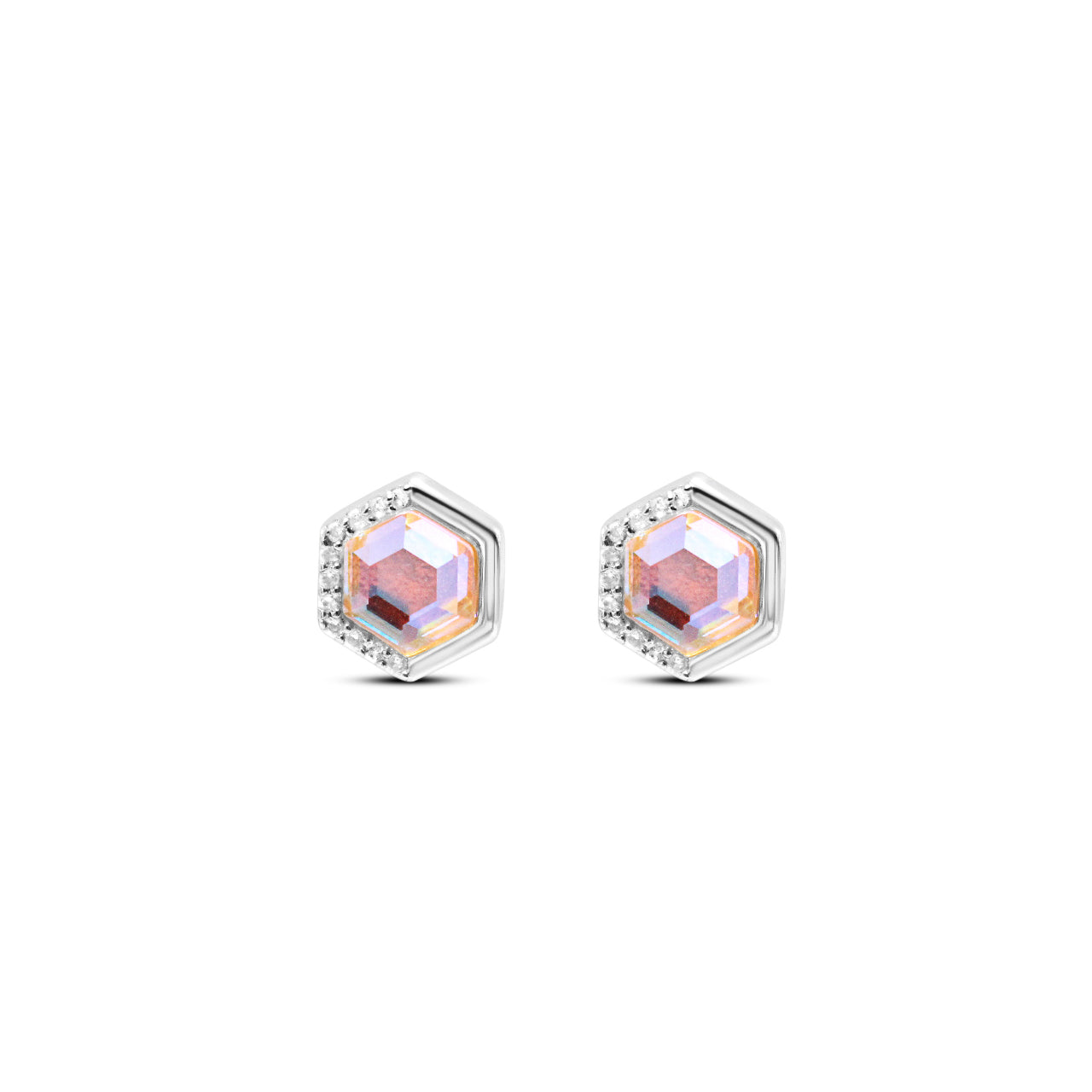 Stardust Stud Earrings in Angel Aura Quartz