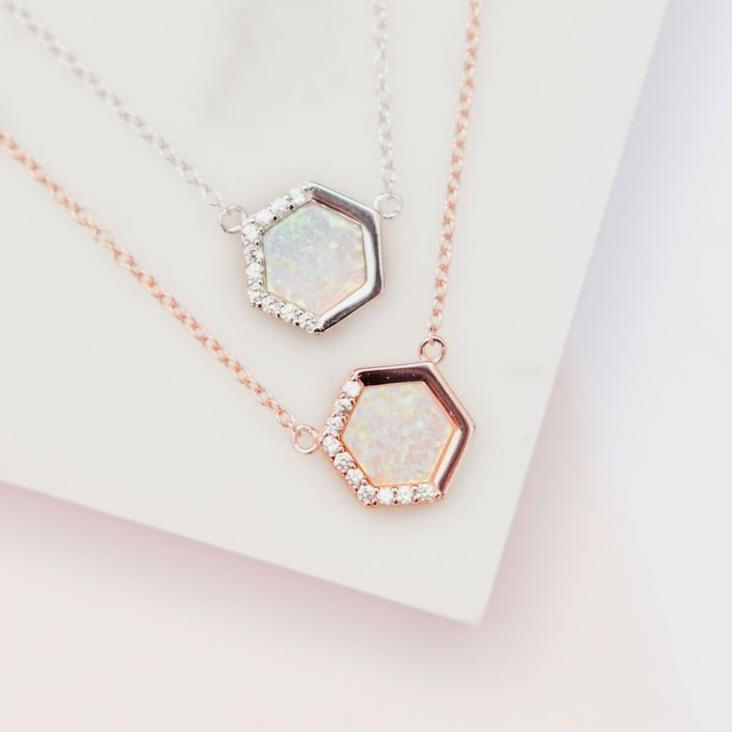 Stardust Layering Necklace Earrings Chloe + Lois Rose Gold