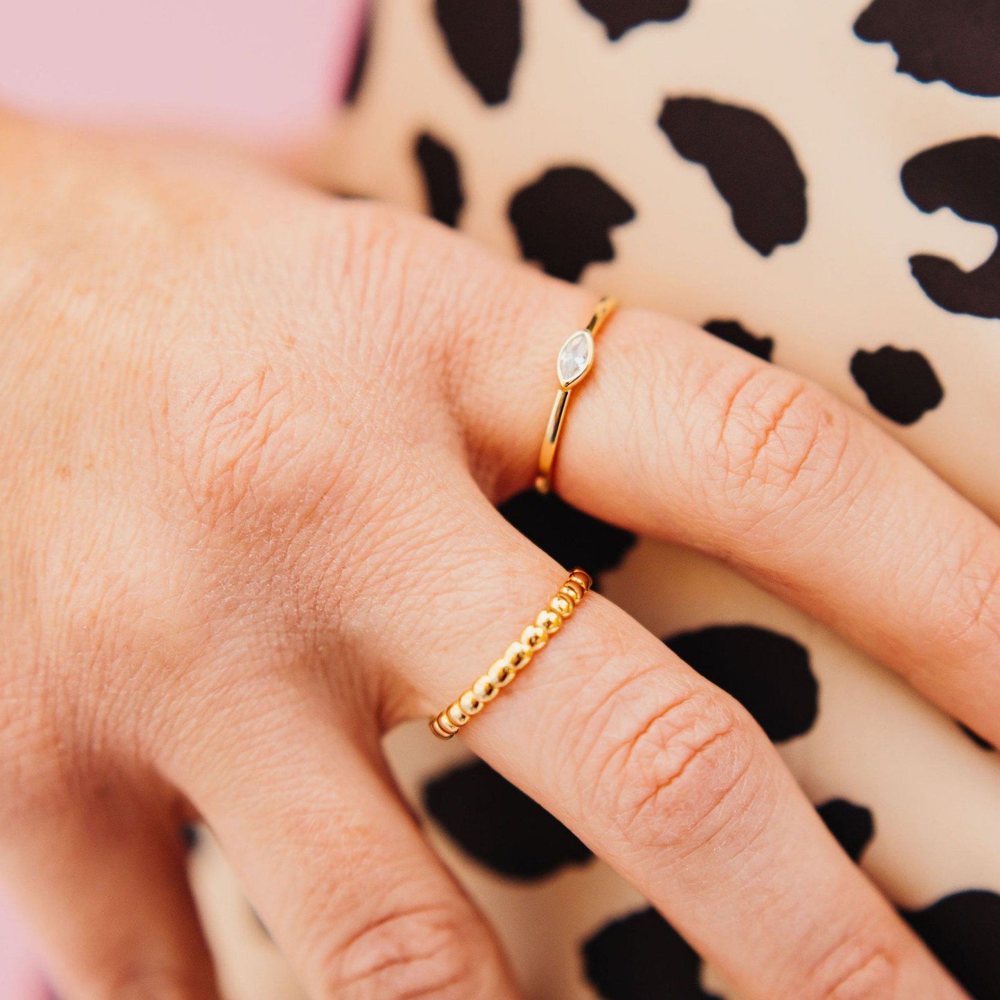 Beaded Slim Stacking Ring Chloe + Lois