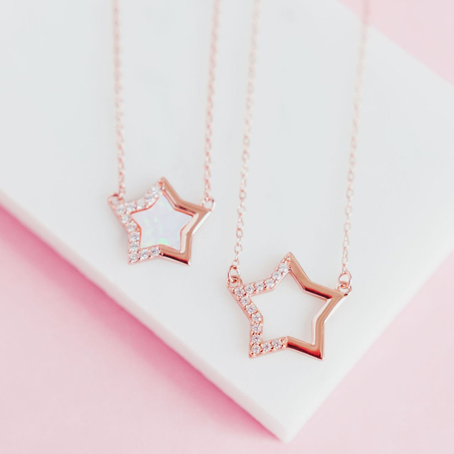 Stardust Pavé Star Necklace