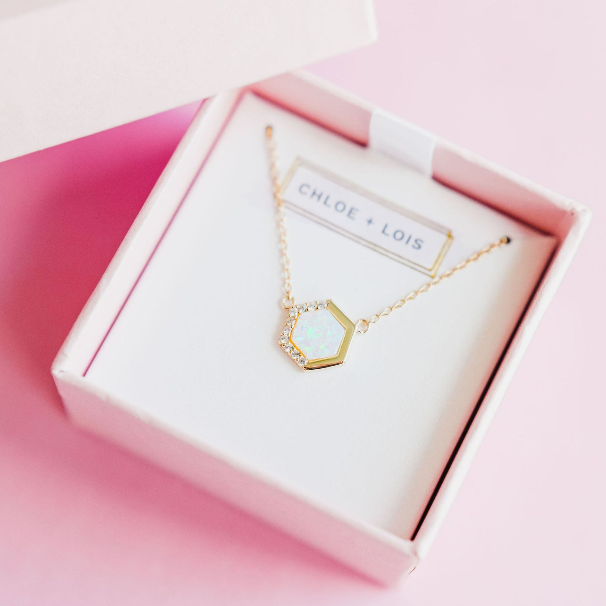 Chloe + Lois Stardust Necklace in 14K Gold