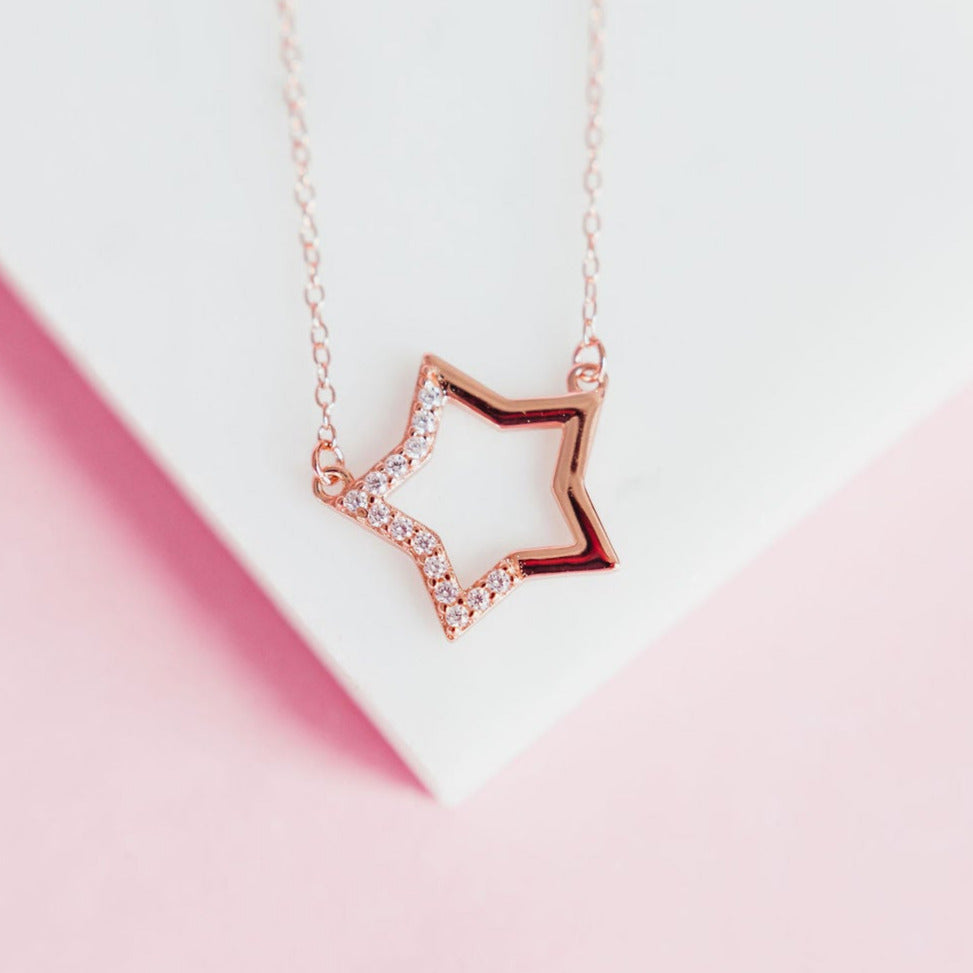 Stardust Pavé Star Necklace