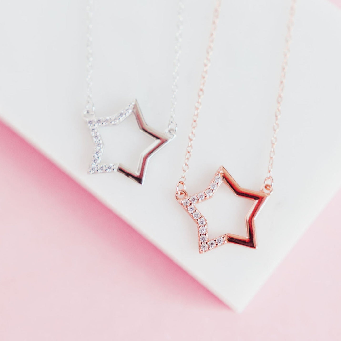 Stardust Pavé Star Necklace