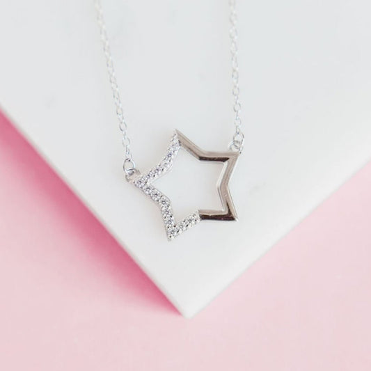 Stardust Pavé Star Necklace