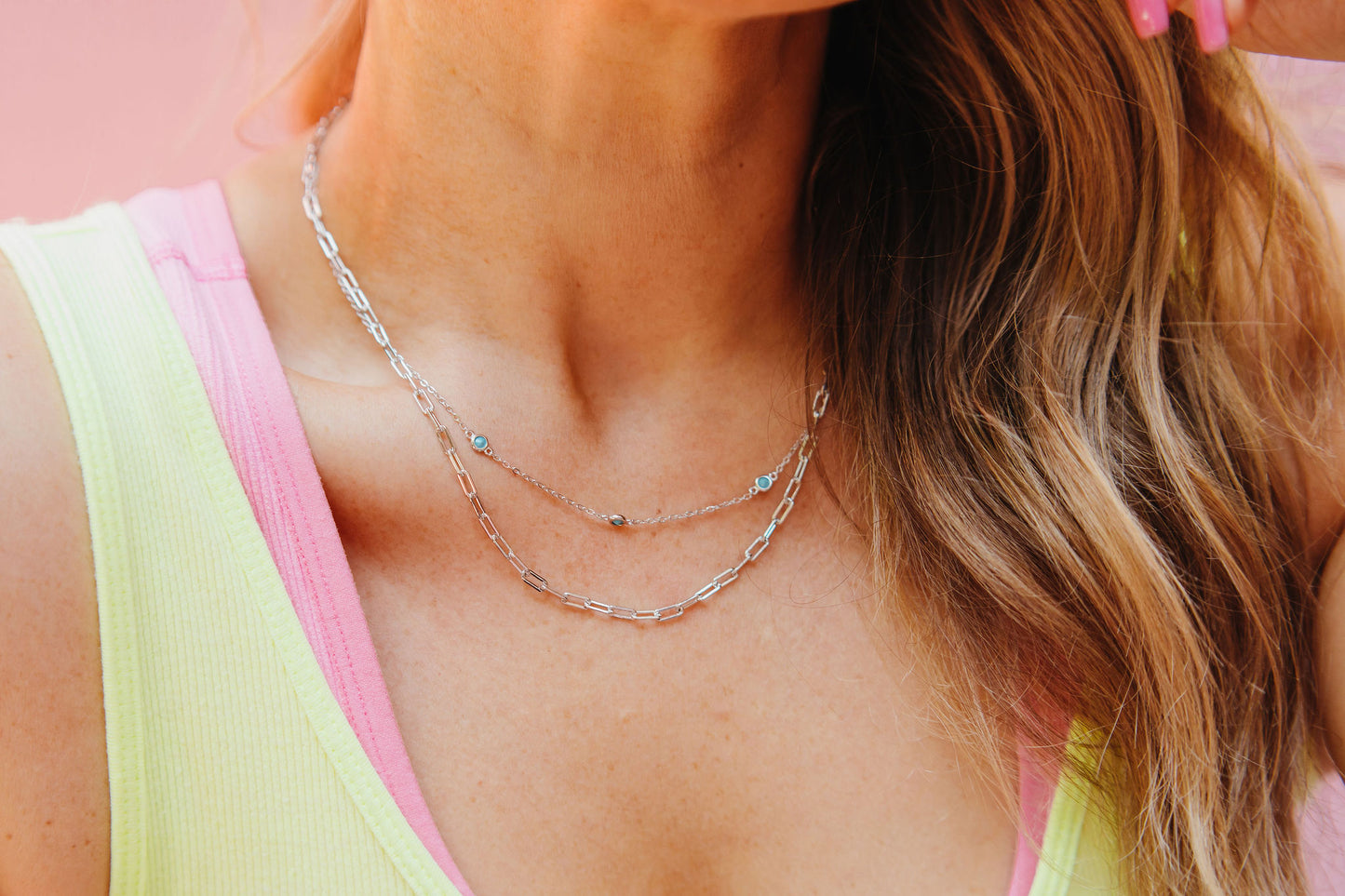 Glitter Link Necklace