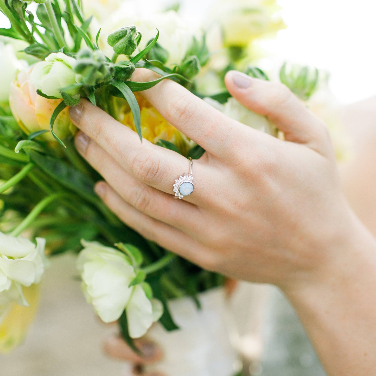 "Lois" Ring in Air Blue Swarovski® Rings Chloe + Lois