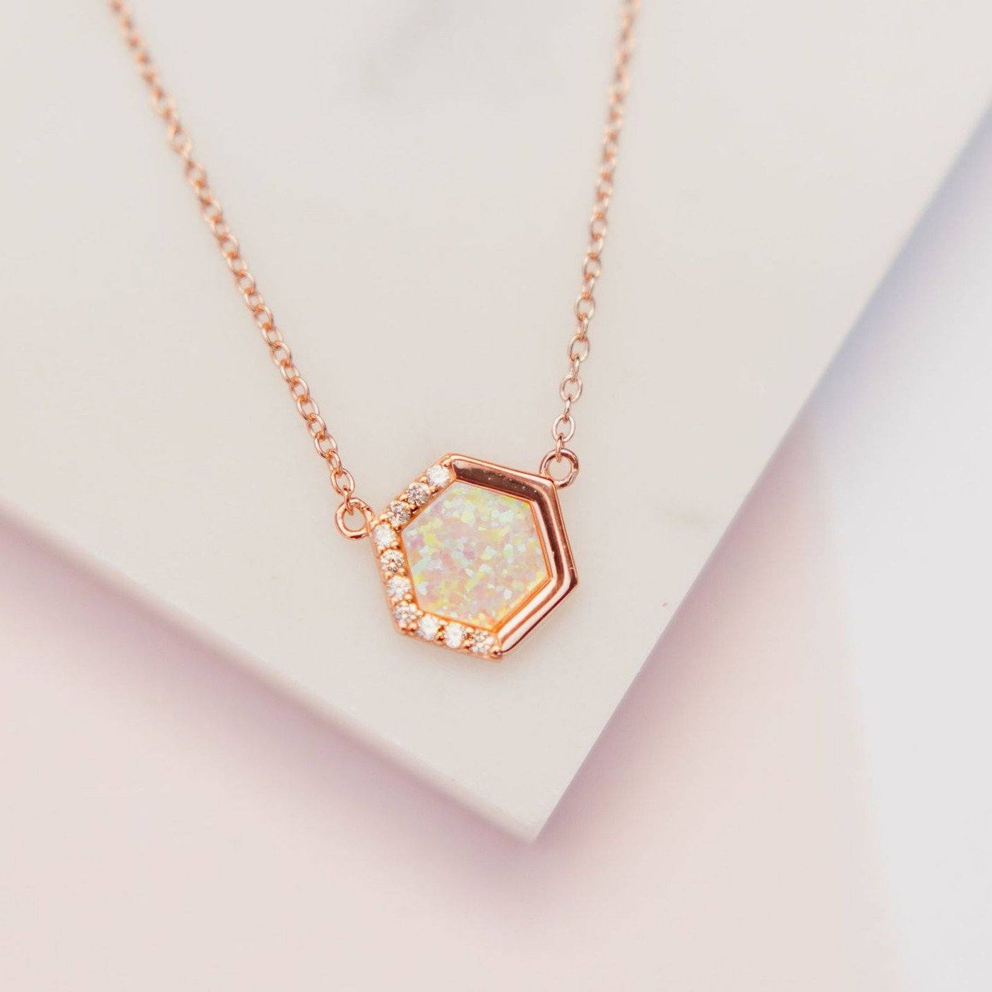 Stardust Layering Necklace Earrings Chloe + Lois Rose Gold