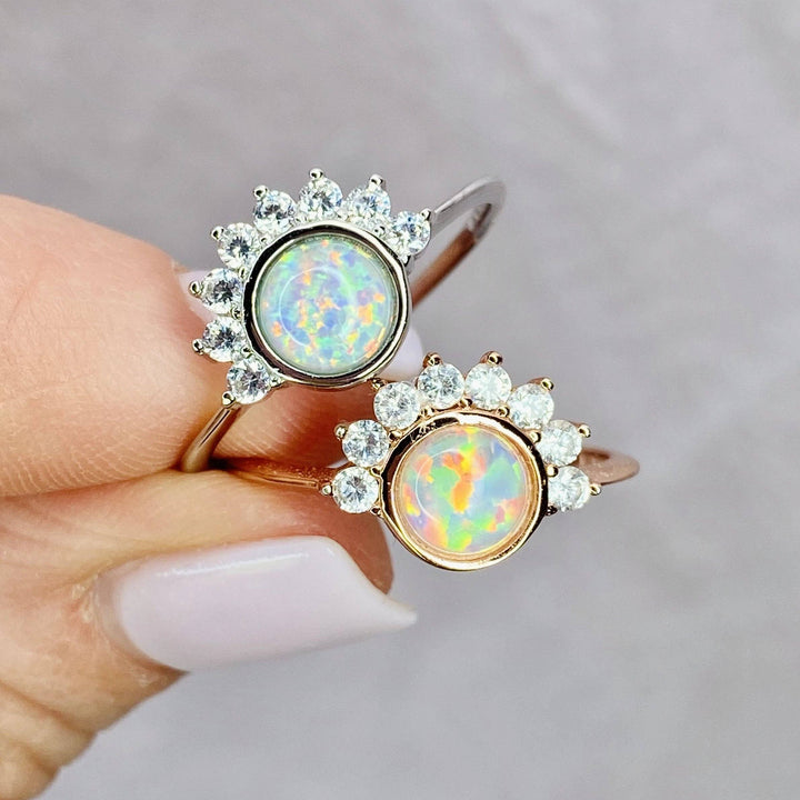 "Lois" Ring in White Opal Rings Chloe + Lois 