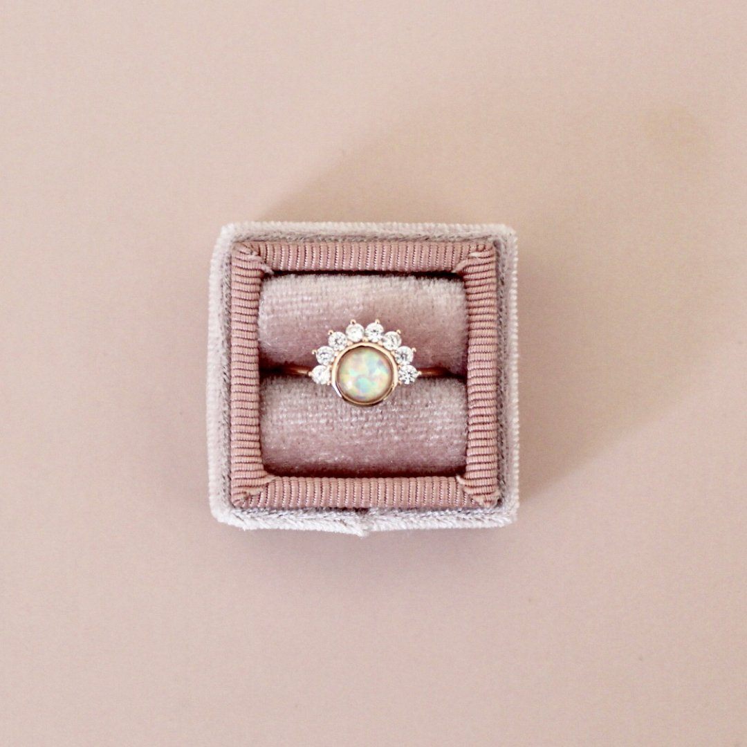 "Lois" Ring in White Opal Rings Chloe + Lois