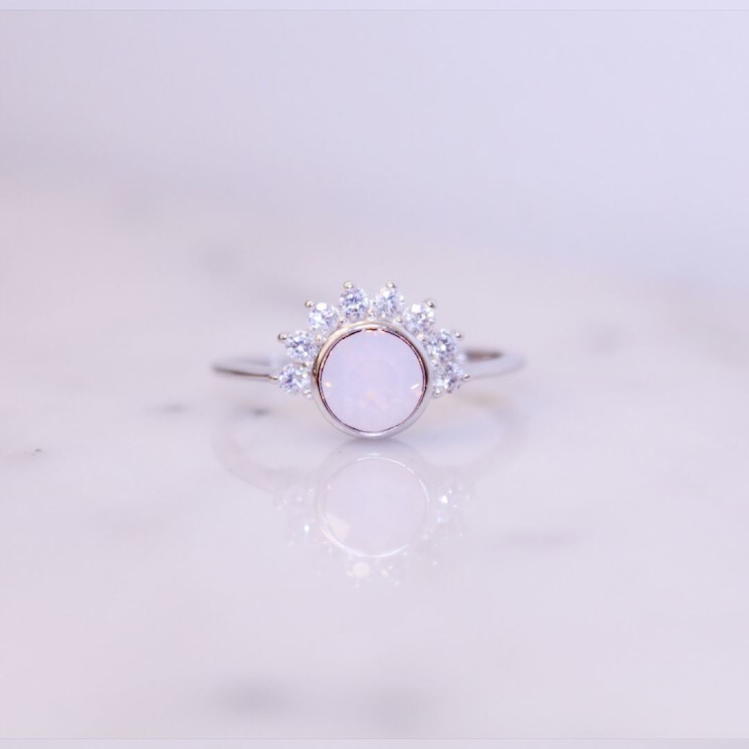 "Lois" Ring in Pink Rosewater Swarovski® Rings Chloe + Lois