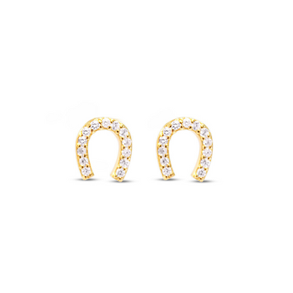 Lucky Horseshoe Stud Earrings