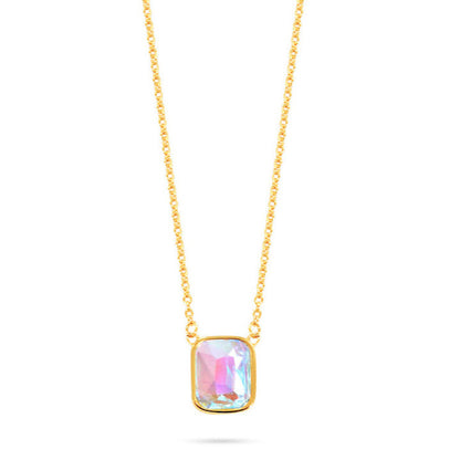 Cushion Necklace in Angel Aura Quartz