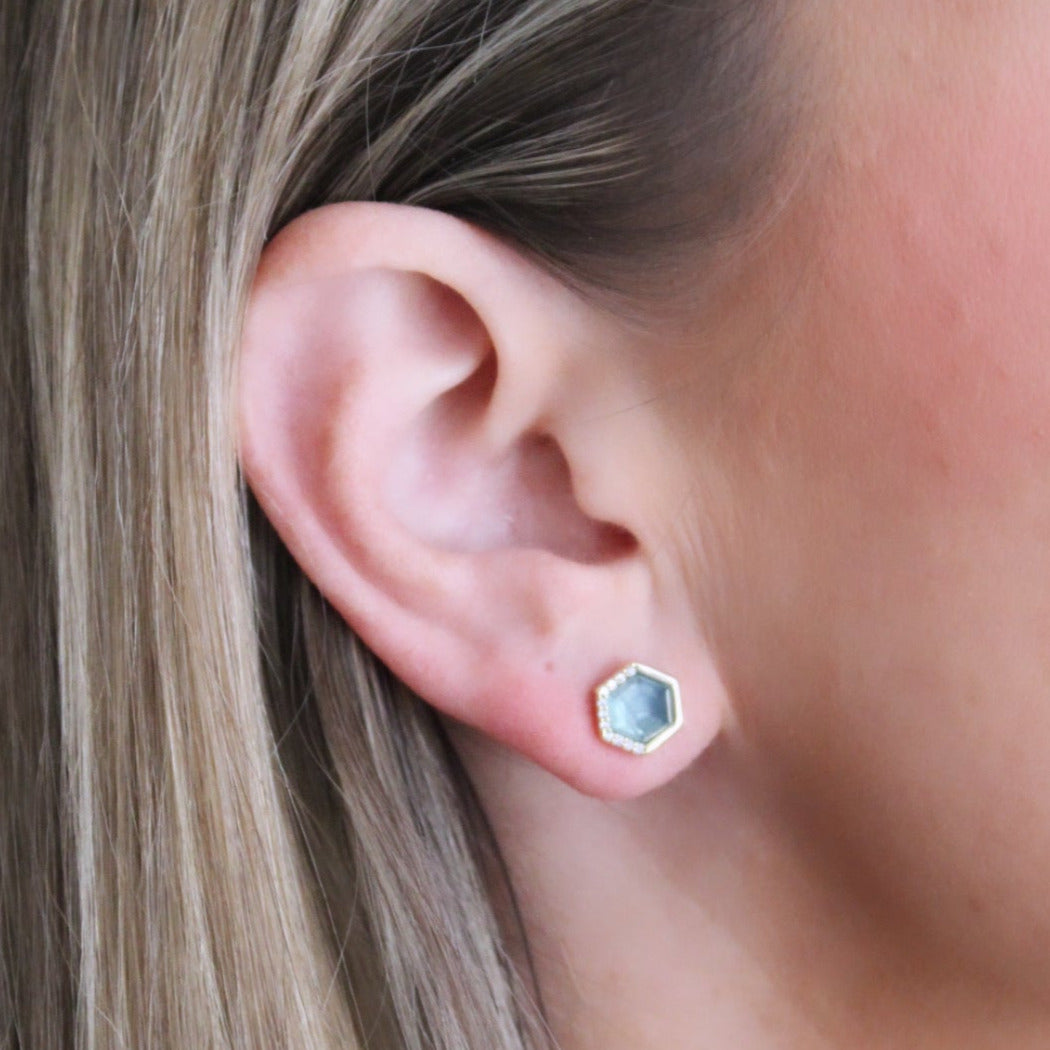 Aquamarine Healing Stone Earrings by Chloe + Lois