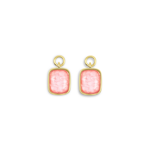 Cushion Cut Charm in Coral