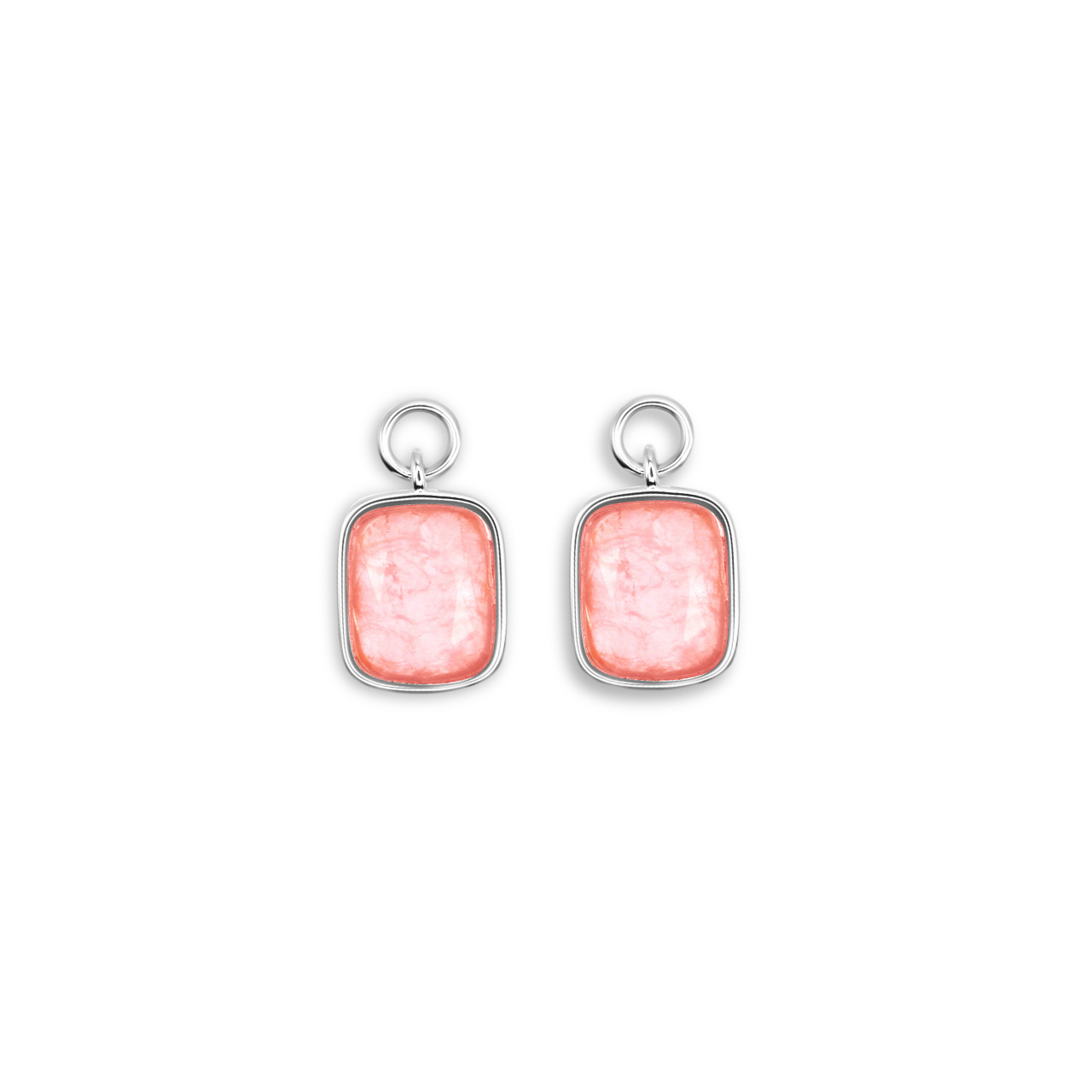 Cushion Cut Charm in Coral