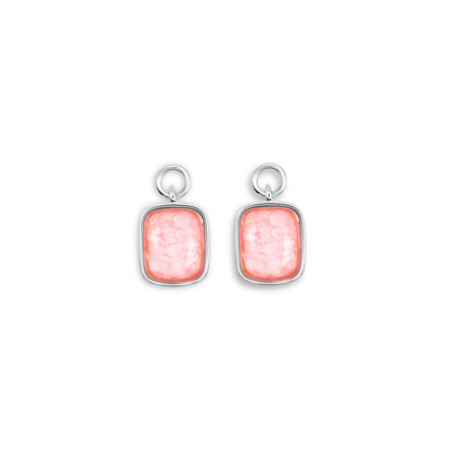 Cushion Cut Charm in Coral