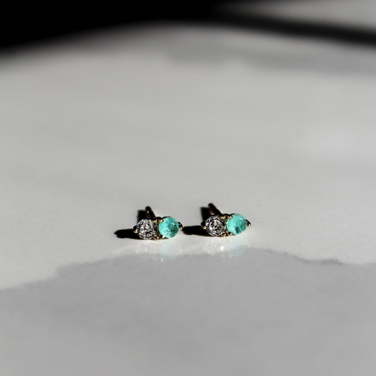 Twinkle Studs in Capri Dream + White CZ