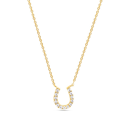 Chloe + Lois Horseshoe Necklace in 14k Gold