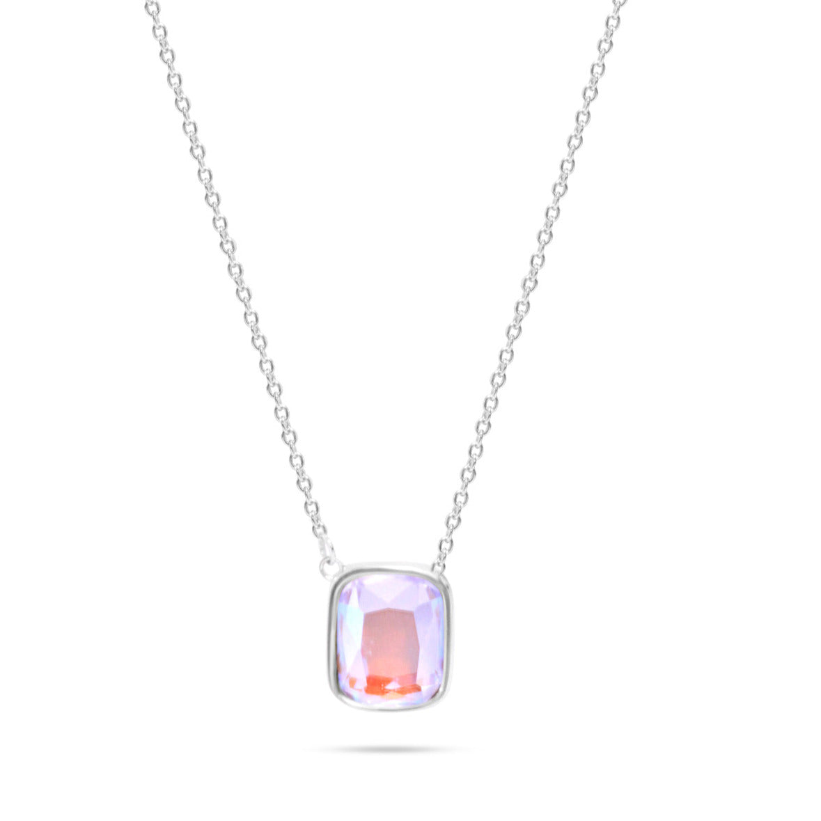 Cushion Necklace in Angel Aura Quartz