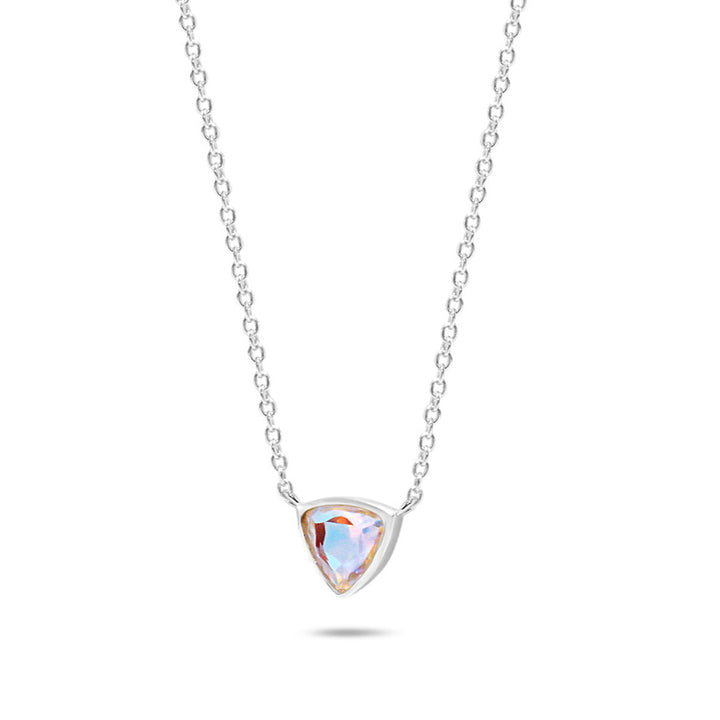 Angel Aura Quartz Trillion Necklace in Sterling Silver by Chloe + Lois