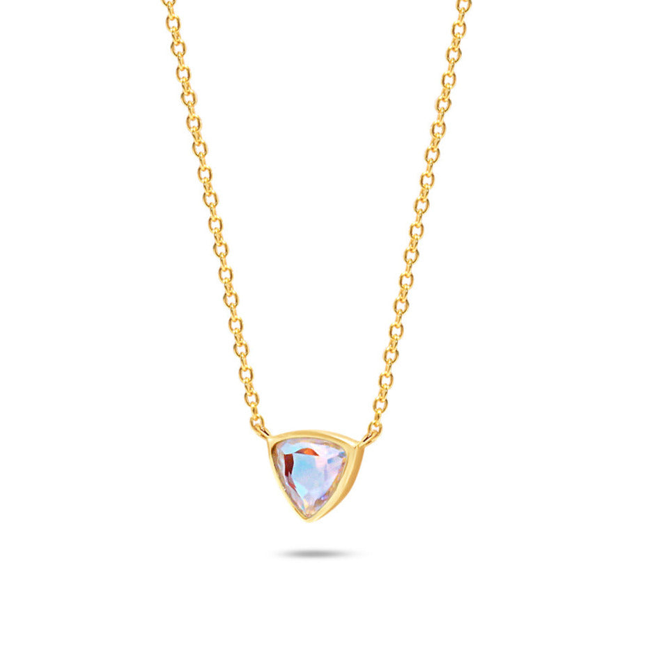 Angel Aura Quartz Trillion Necklace by Chloe + Lois