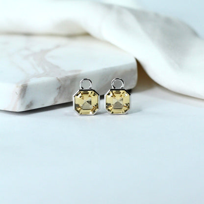 Asscher Hoop Charms