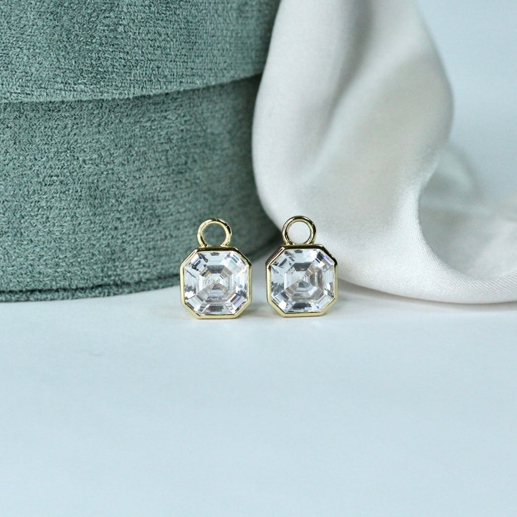 Asscher Hoop Charms
