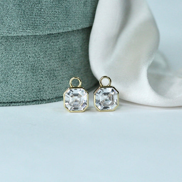 Asscher Hoop Charms