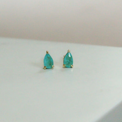 Chloe + Lois Blue Green Drop Stud Earrings