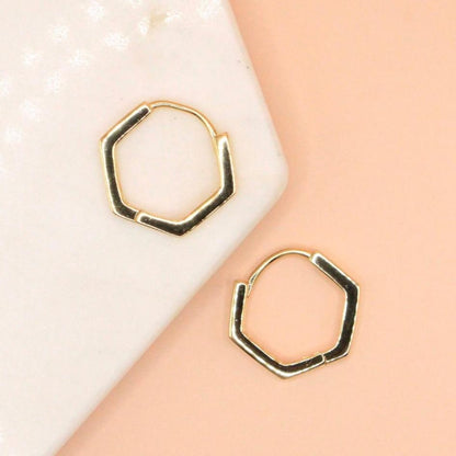 Bold Hexagon Hoops