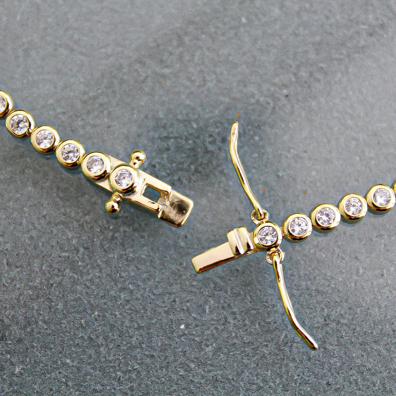 CHLOE + LOIS CHLOE TENNIS BRACELET IN 14K GOLD WITH WHITE CZ