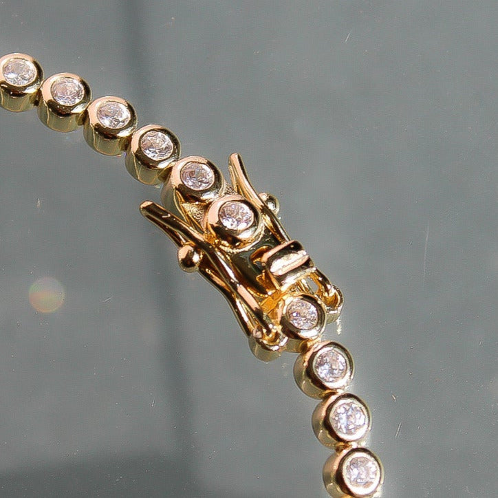 CHLOE + LOIS CHLOE TENNIS BRACELET IN 14K GOLD WITH WHITE CZ