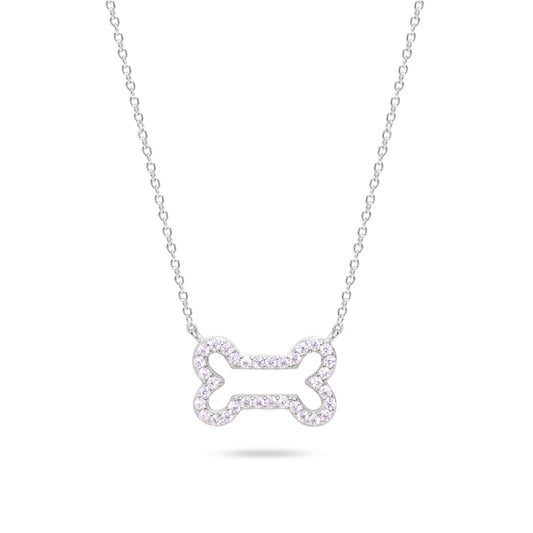 Sterling Silver Dog Bone Necklace by Chloe + Lois