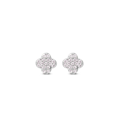 Chloe + Lois Dainty Clover Stud Earrings in Sterling Silver