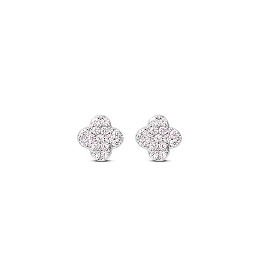 Chloe + Lois Dainty Clover Stud Earrings in Sterling Silver